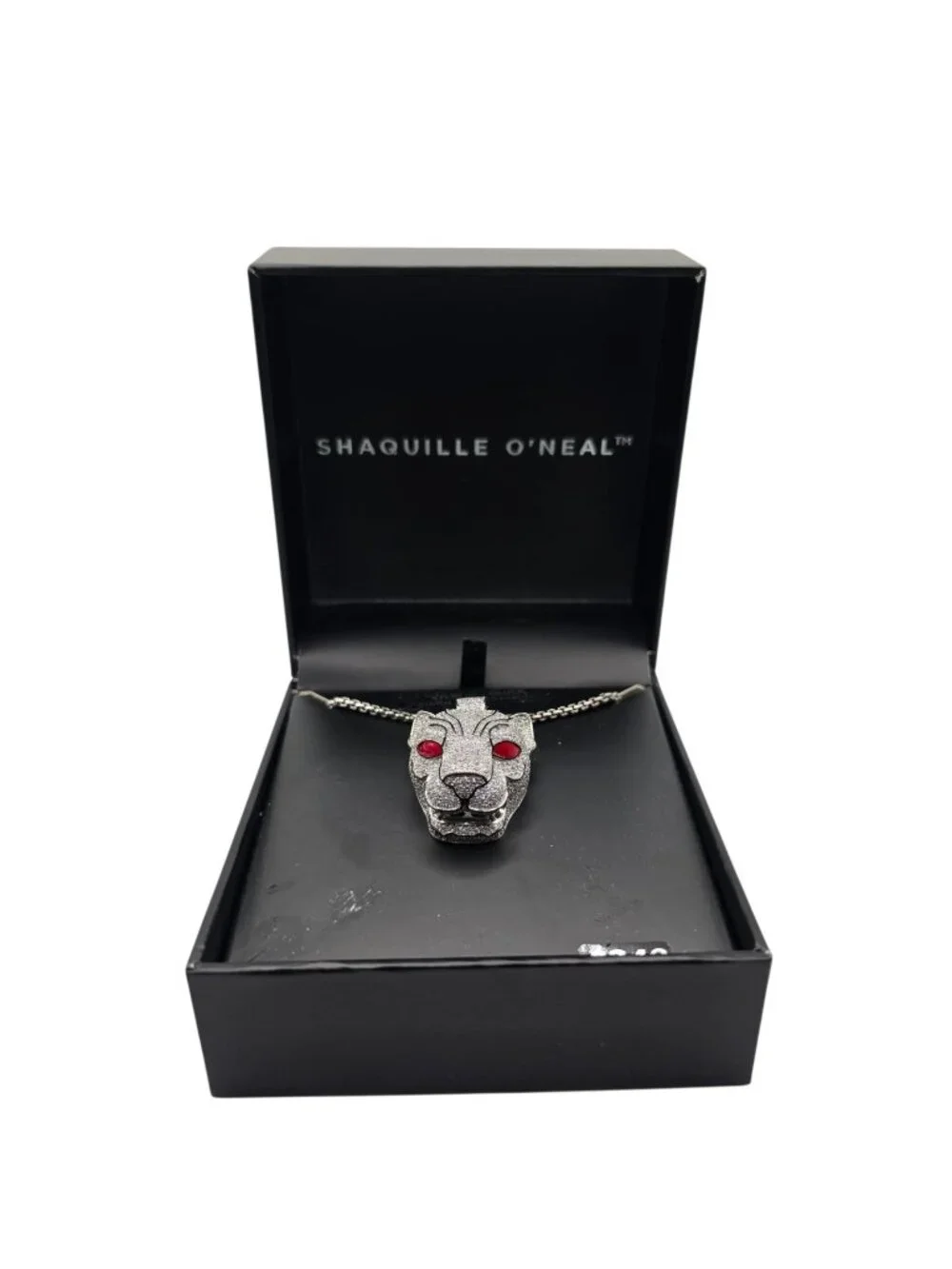 Shaquille O'Neal Sterling Silver Simulated Diamond CZ Panther Pendant  24